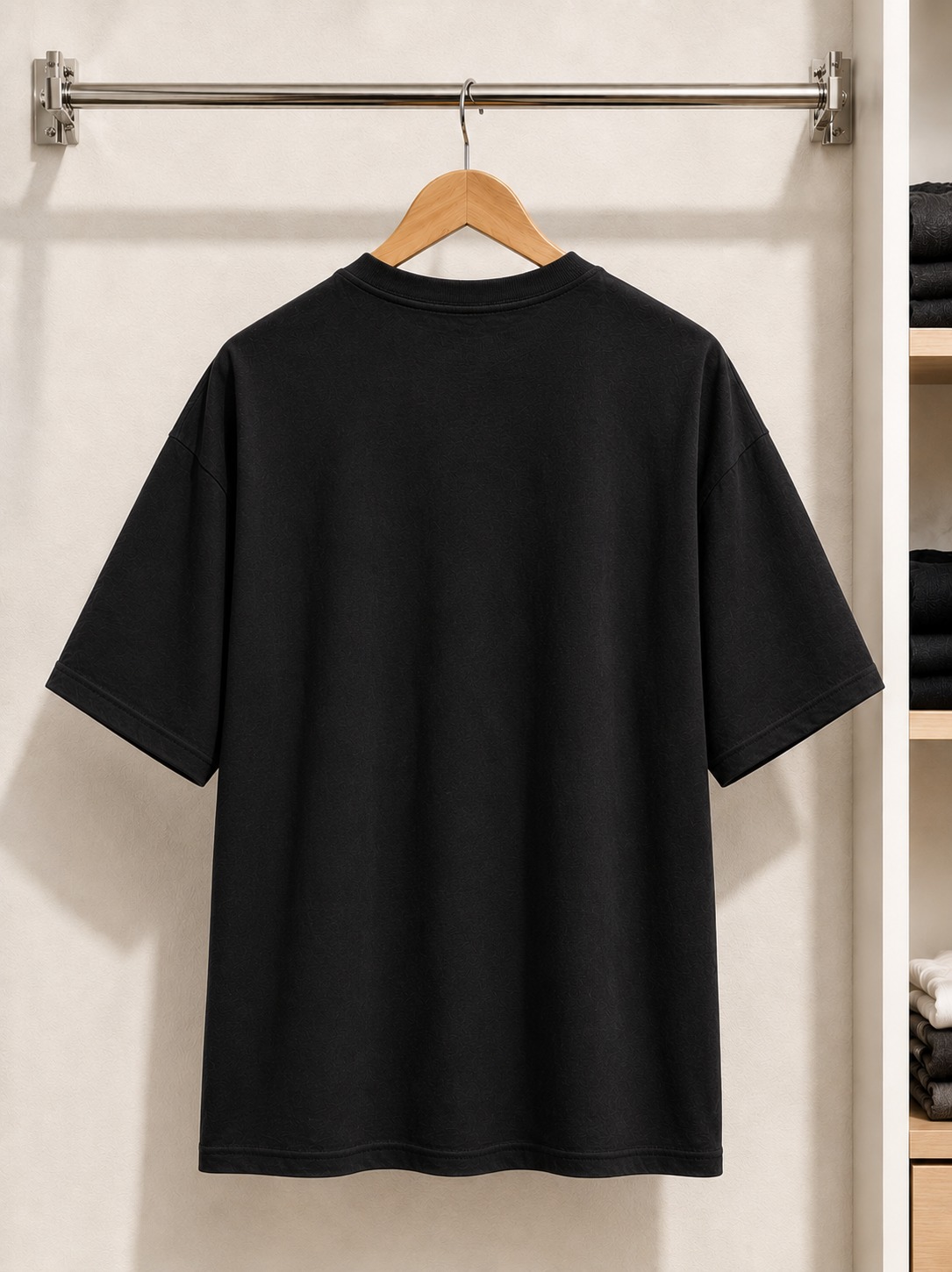 Black Oversized Lord Krishna Graphic T-Shirt for Women | Premium Brush Art Divine Streetwear — Black 3